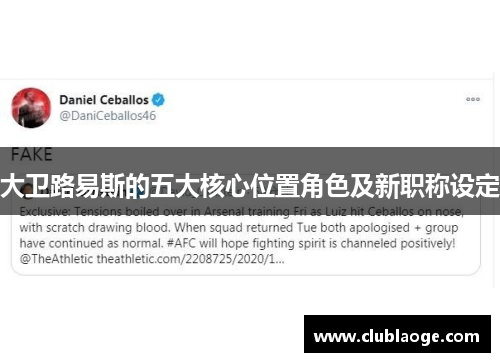 大卫路易斯的五大核心位置角色及新职称设定 大卫路易斯的五大核心位置角色及新职称设定
