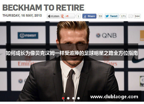 如何成长为像贝克汉姆一样受追捧的足球明星之路全方位指南