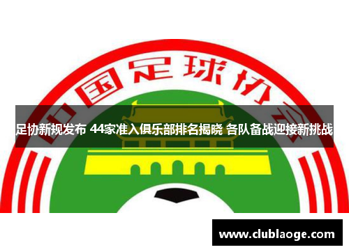 足协新规发布 44家准入俱乐部排名揭晓 各队备战迎接新挑战
